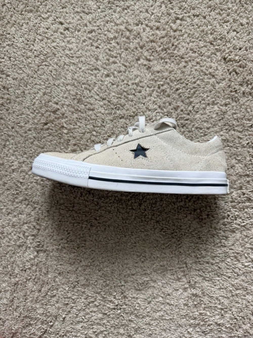 Converse One Star Pro Low Top Cream Suede Skateboarding Shoes Size Wo 8 Men 6.5